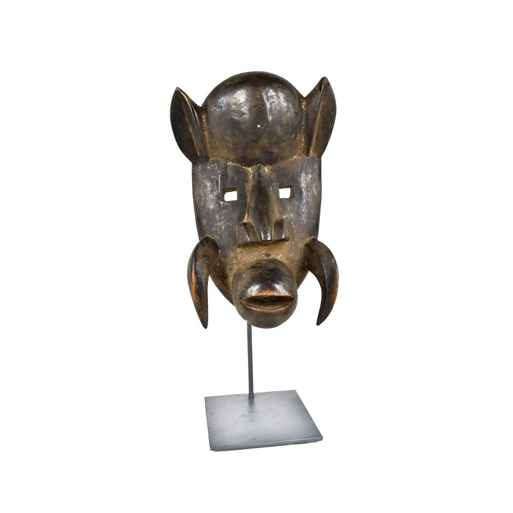 Dan Guerre Guere Mask on Custom Stand Côte d'Ivoire