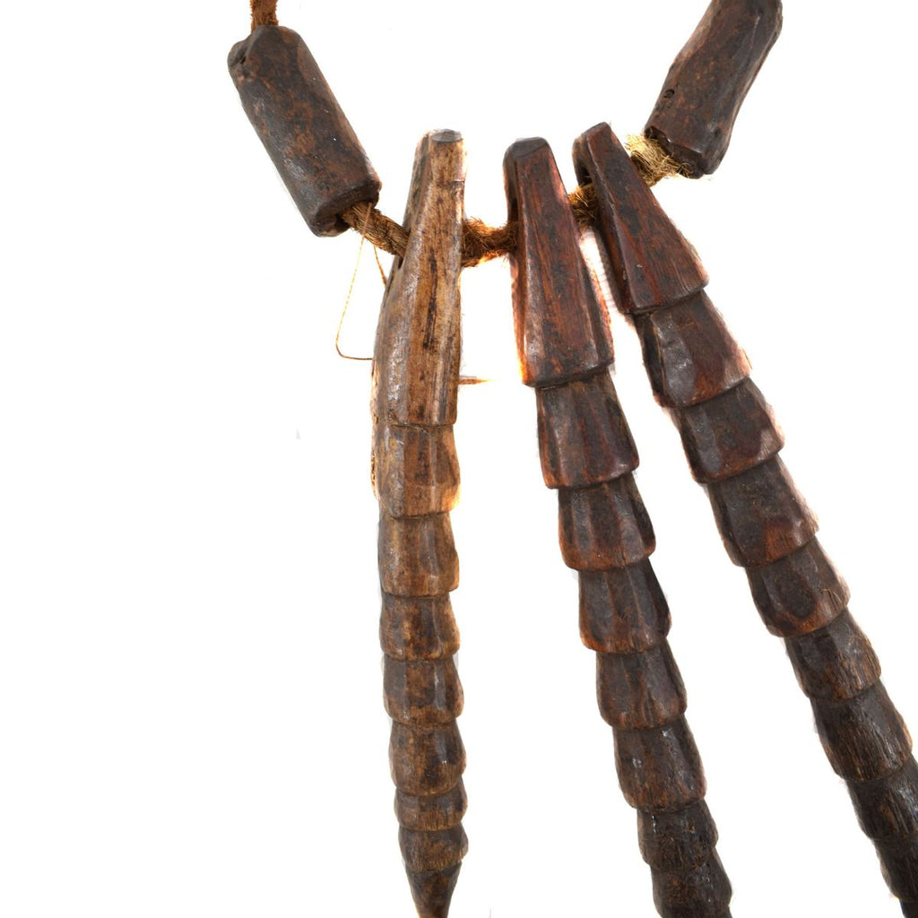 Dogon Wood Phallic Pendant Necklace Mali