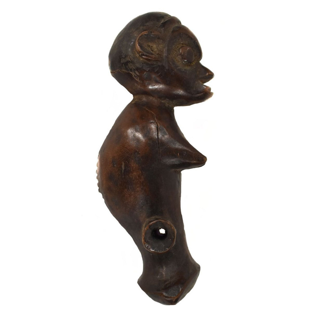 Chokwe Figural Whistle Flute Congo