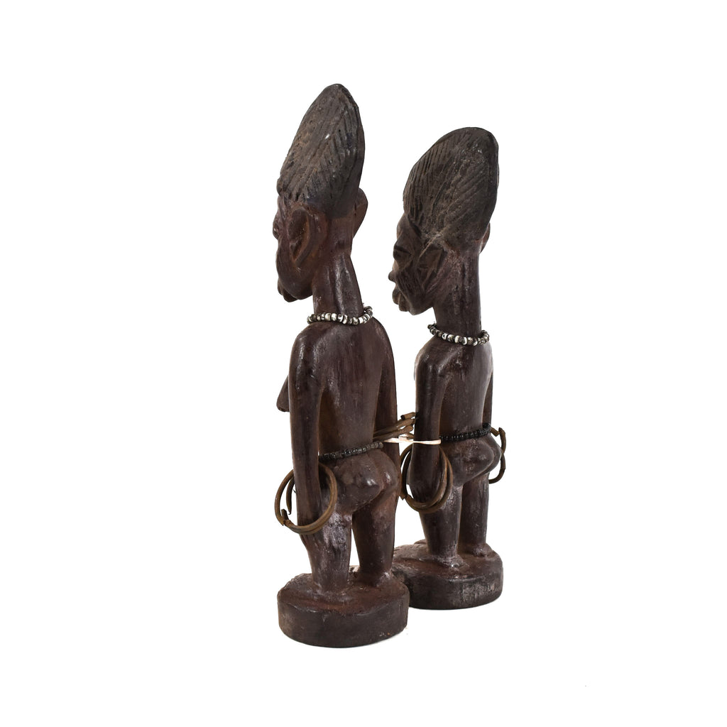 Yoruba Ibeji Pair of Twin Figures 12 Inch Nigeria