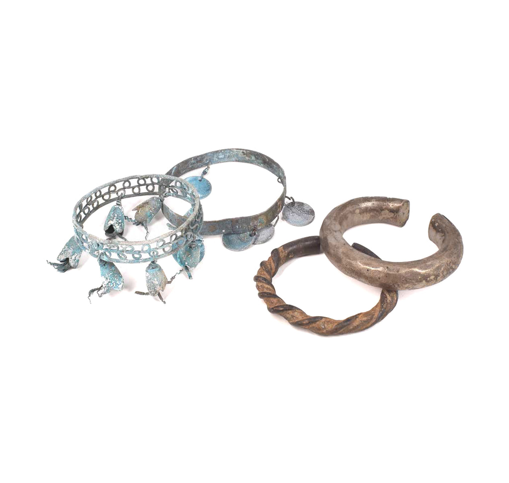 4 Brass and Copper Bracelets Mali
