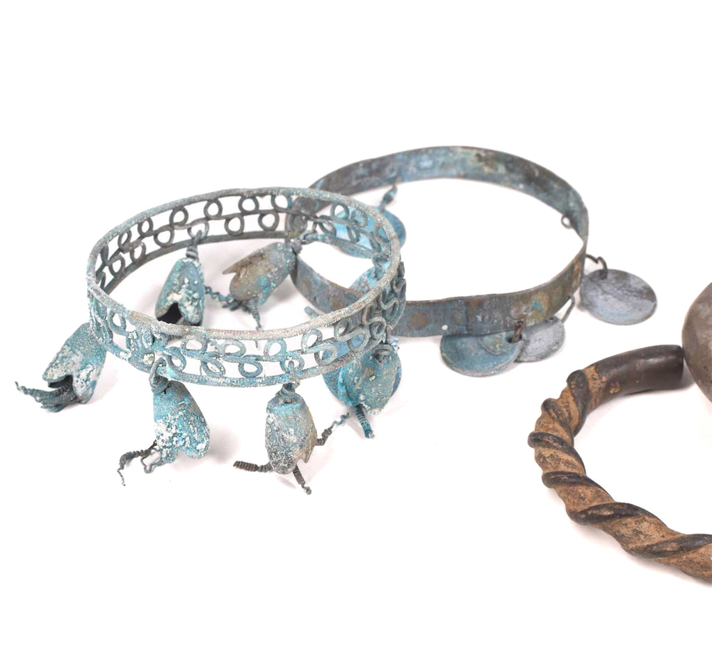 4 Brass and Copper Bracelets Mali