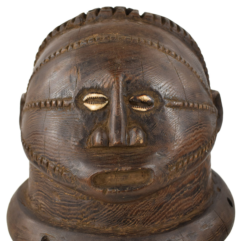 Tabwa Helmet Mask on Custom Stand Congo