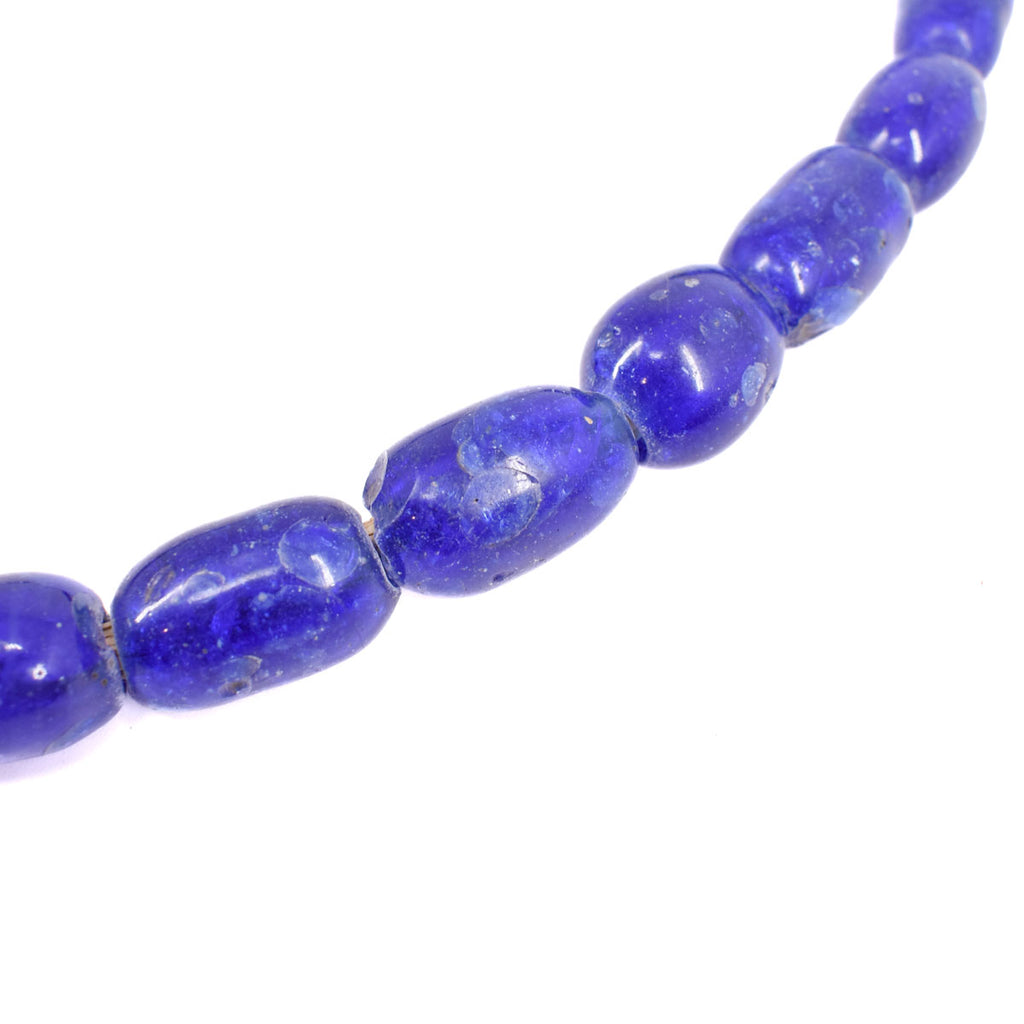 Blue Oval Bohemian Trade Beads