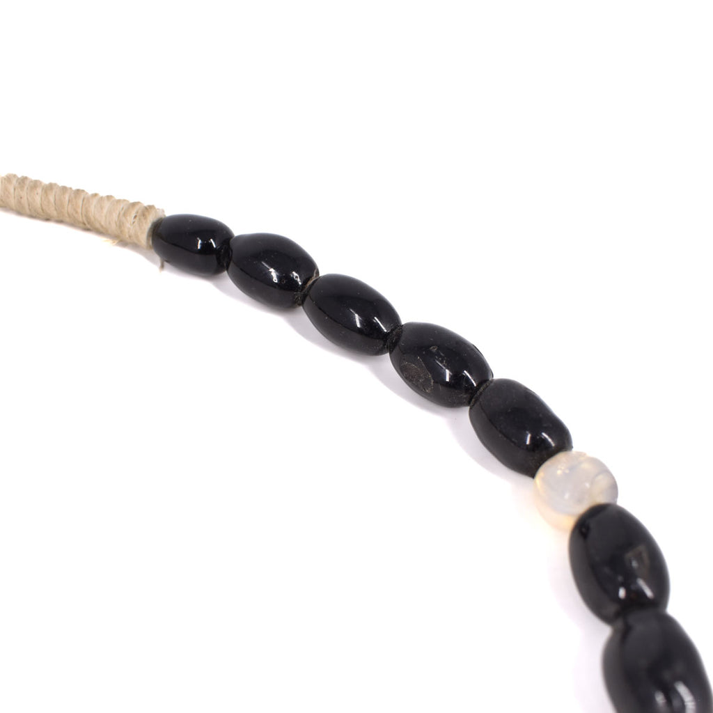 Black and Blue Bohemian Trade Beads 36 Inch