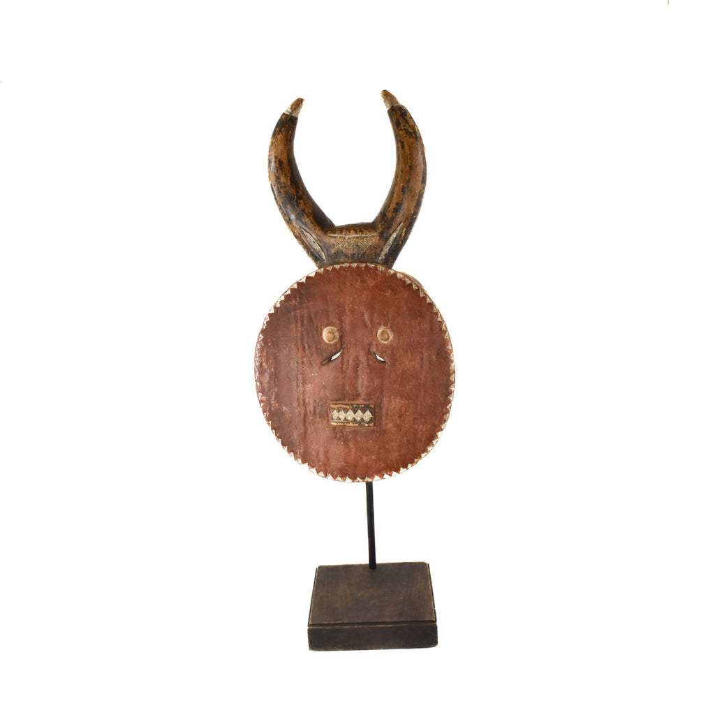 Baule Goli Mask Kplekple on Custom Stand Côte d'Ivoire