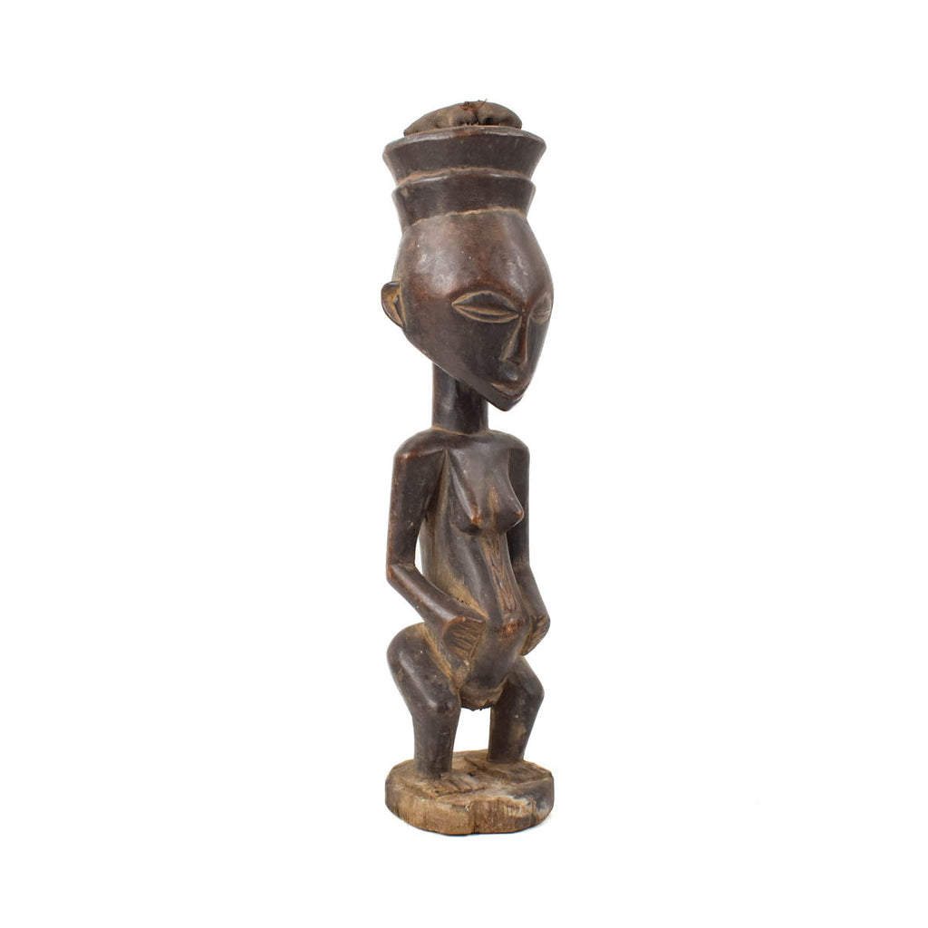 Luba Miniature Female Figure 13 Inch Congo