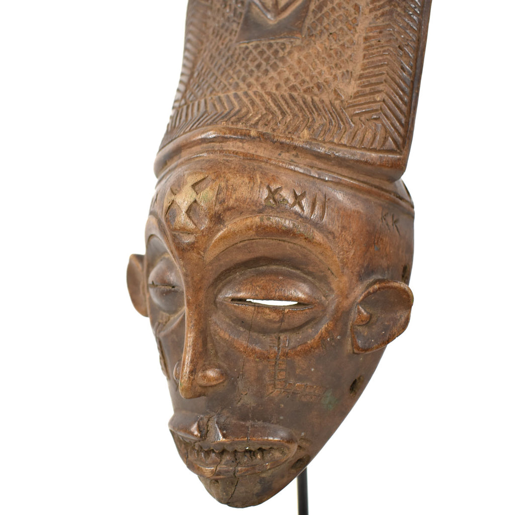 Chokwe Mask on Custom Stand Congo