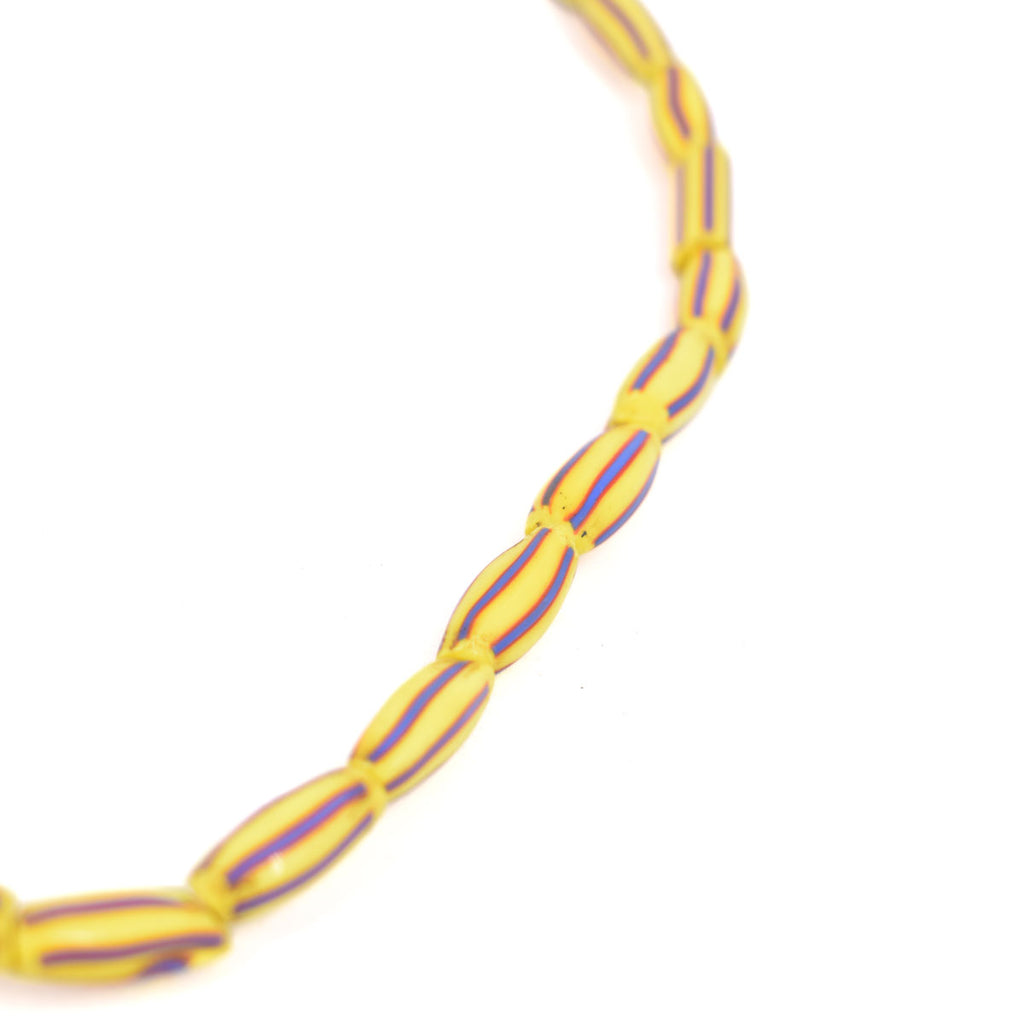 Yellow Striped Venetian Trade Beads