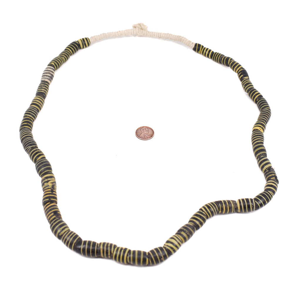 Bumblebee Venetian Trade Beads 30 Inches