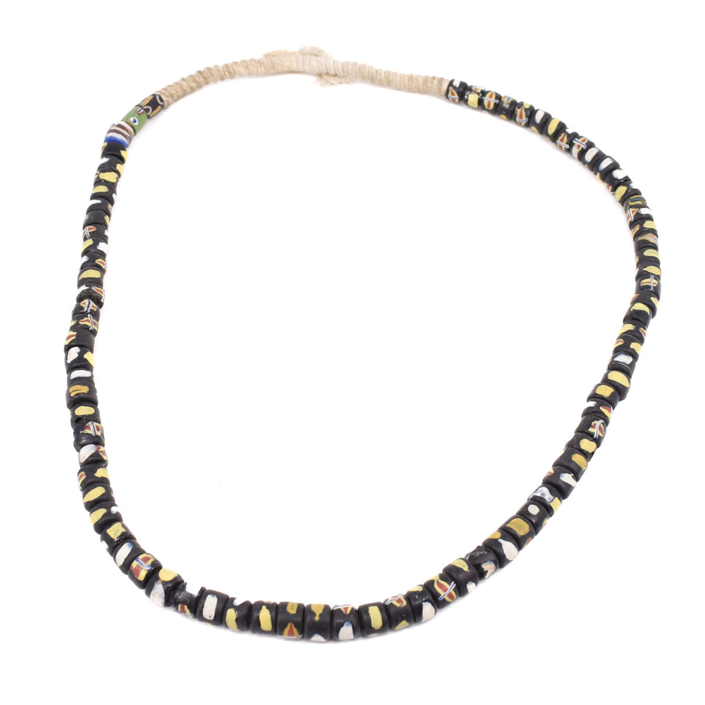 Black Rare Venetian Trade Beads 30 Inch