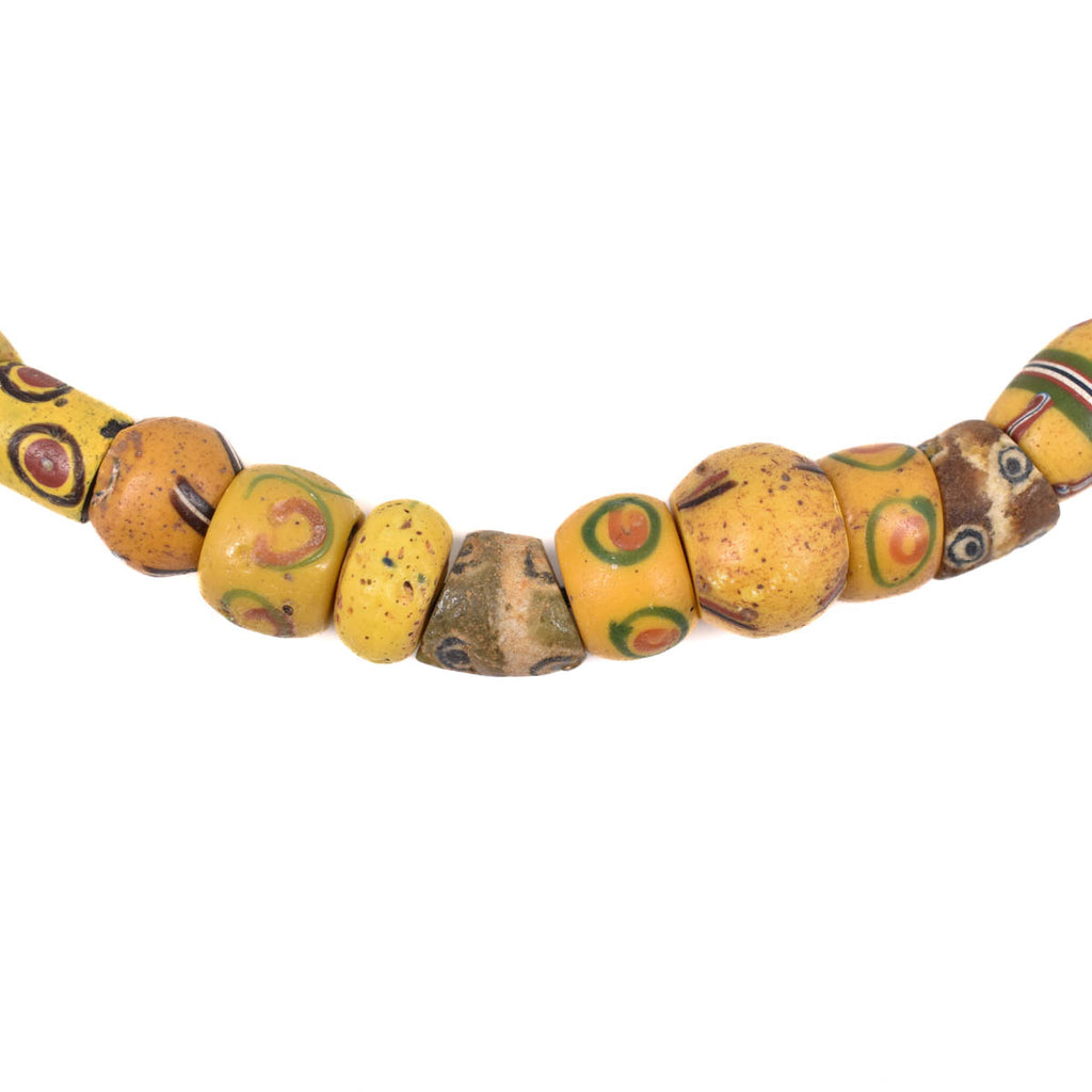Yellow Venetian Trade Beads Ericson Collection