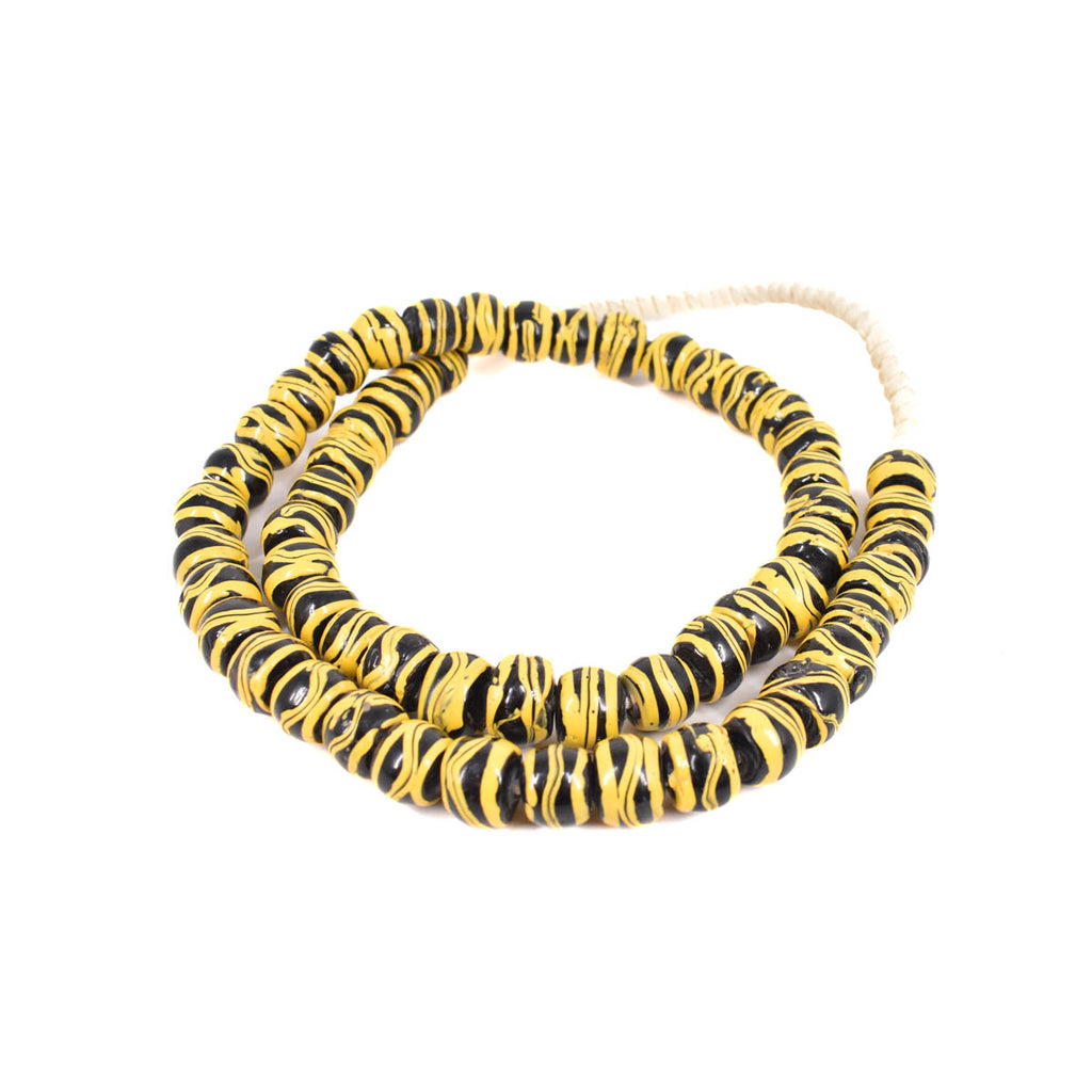 Yellow Rattlesnake Venetian Trade Beads
