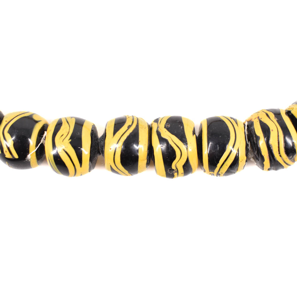 Yellow Rattlesnake Venetian Trade Beads