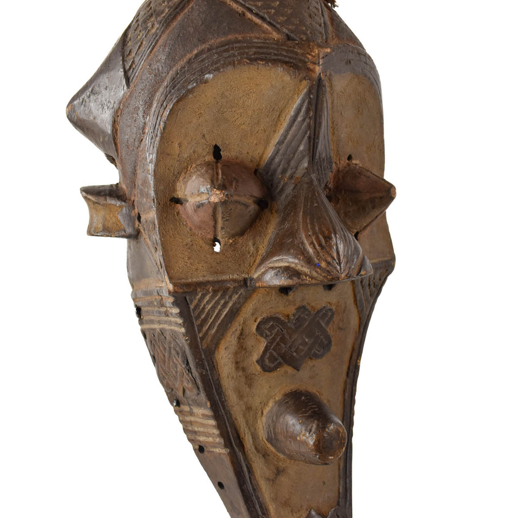 Kuba Pwoo Itok Mask on Custom Stand Congo