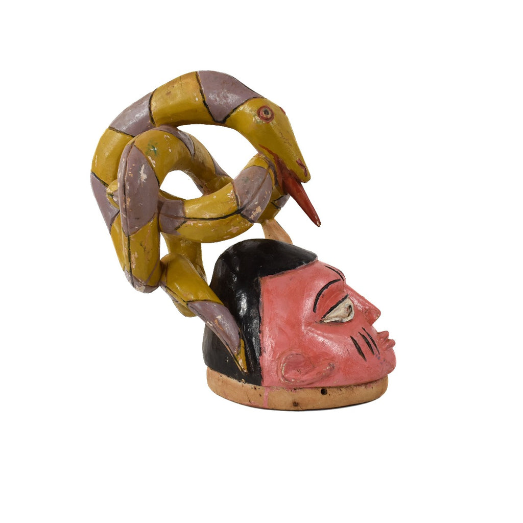 Yoruba Gelede Mask with Snake Nigeria