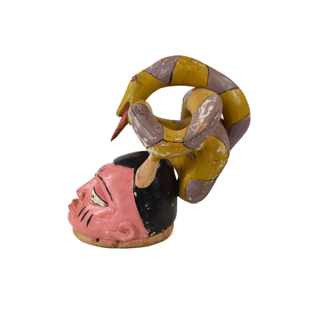 Yoruba Gelede Mask with Snake Nigeria