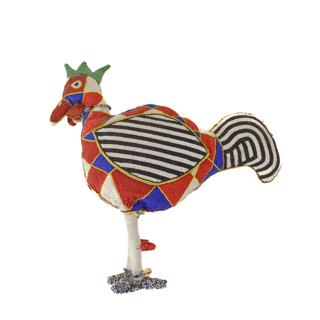 Yoruba Beaded Rooster Nigeria Sidley Collection