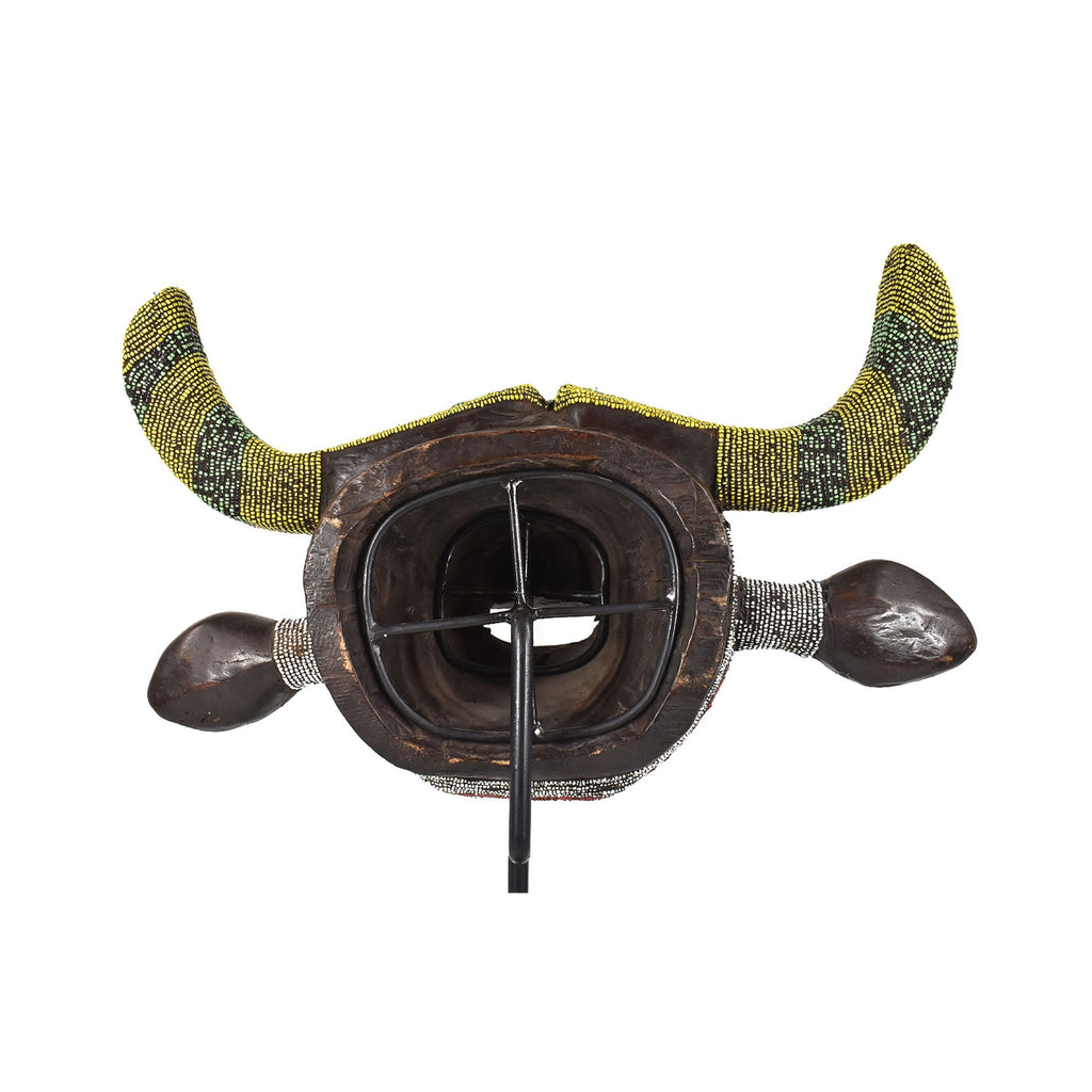 Tabwa Beaded Buffalo Mask Kiyunde Congo
