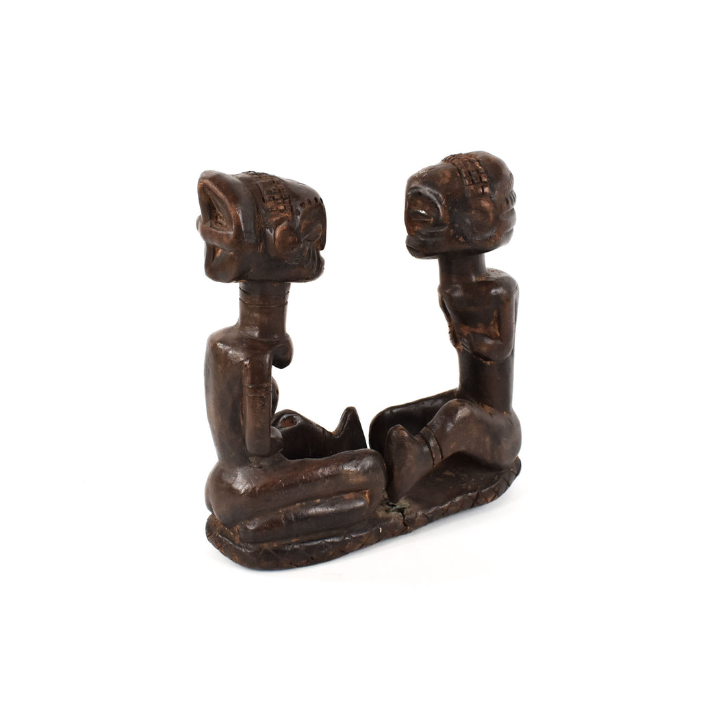 Luba Sitting Pair Figures Congo