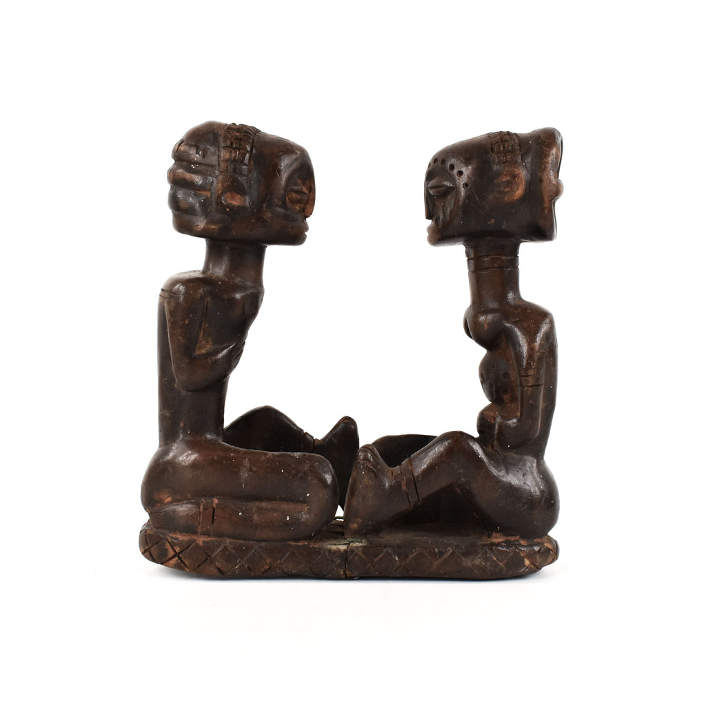 Luba Sitting Pair Figures Congo