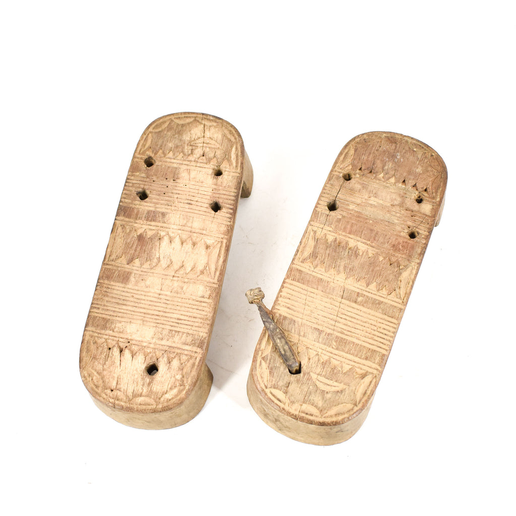 Senufo Old Wooden Sandals Cote D'Ivoire