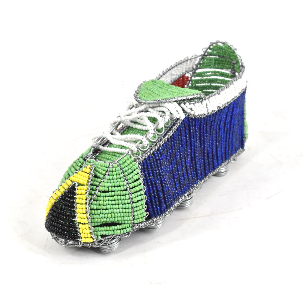 Zulu Beaded World Cup Soccer Cleat with South African Flag