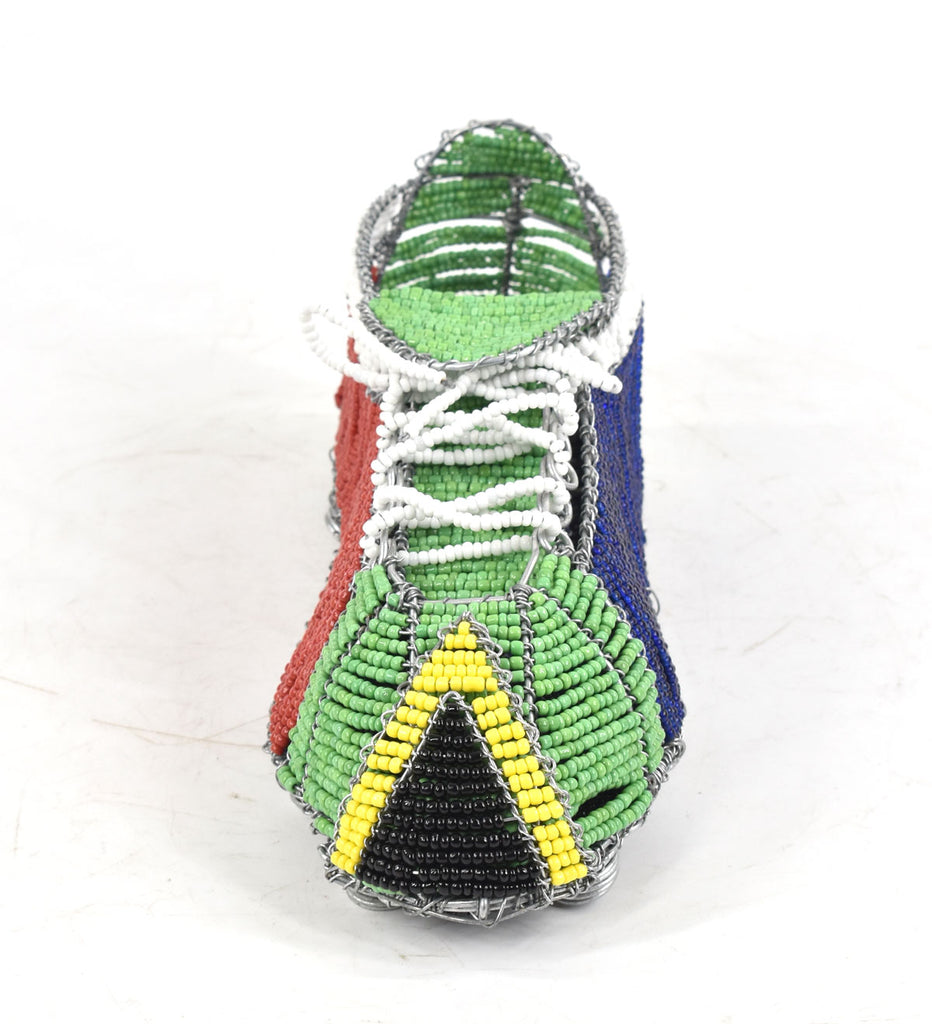 Zulu Beaded World Cup Soccer Cleat with South African Flag