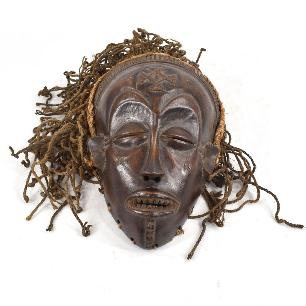 Chokwe Mask Mwana Pwo with Headdress Congo