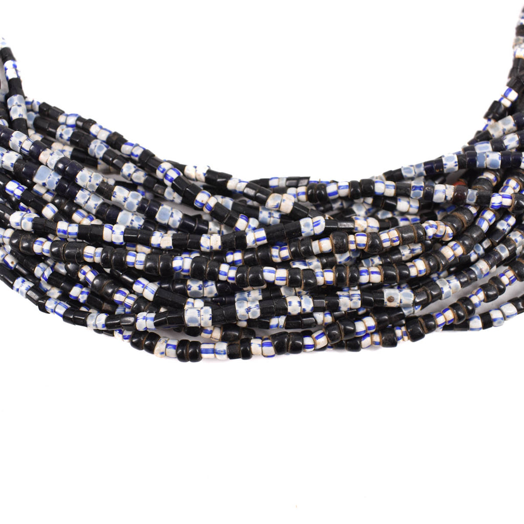 Black White and Blue Beads