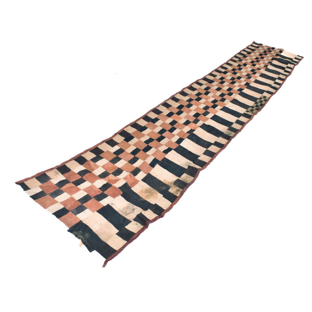 Kuba Appliquéd Raffia Textile Congo 161x29 Inch
