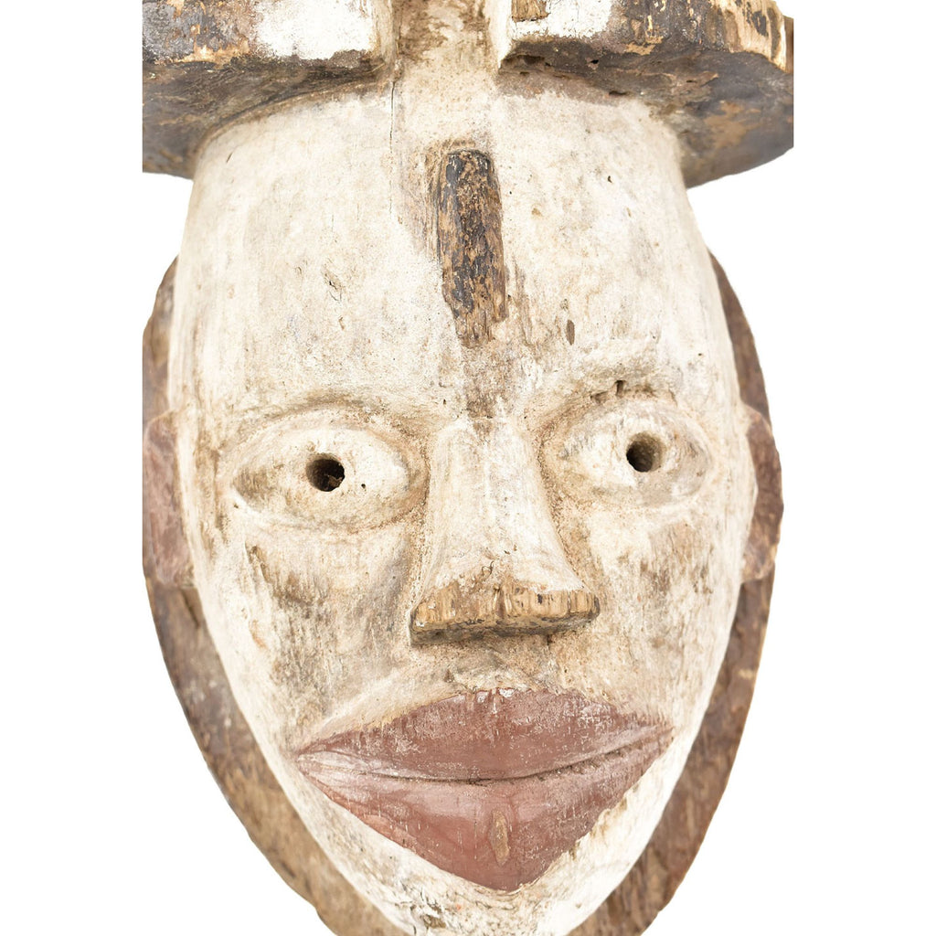 Igbo Wood Mask with Figure Nigeria