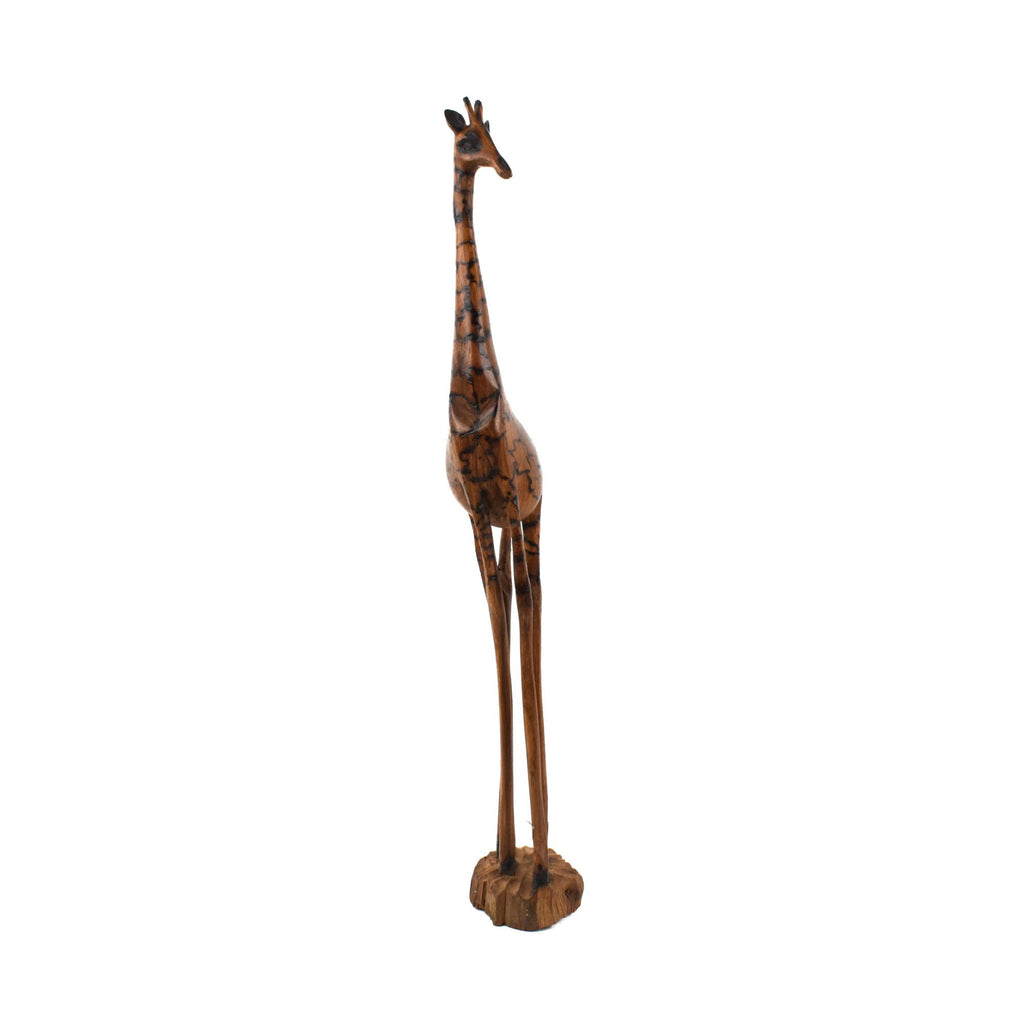 Giraffe Wood Sculpture Zimbabwe 23.5 Inch