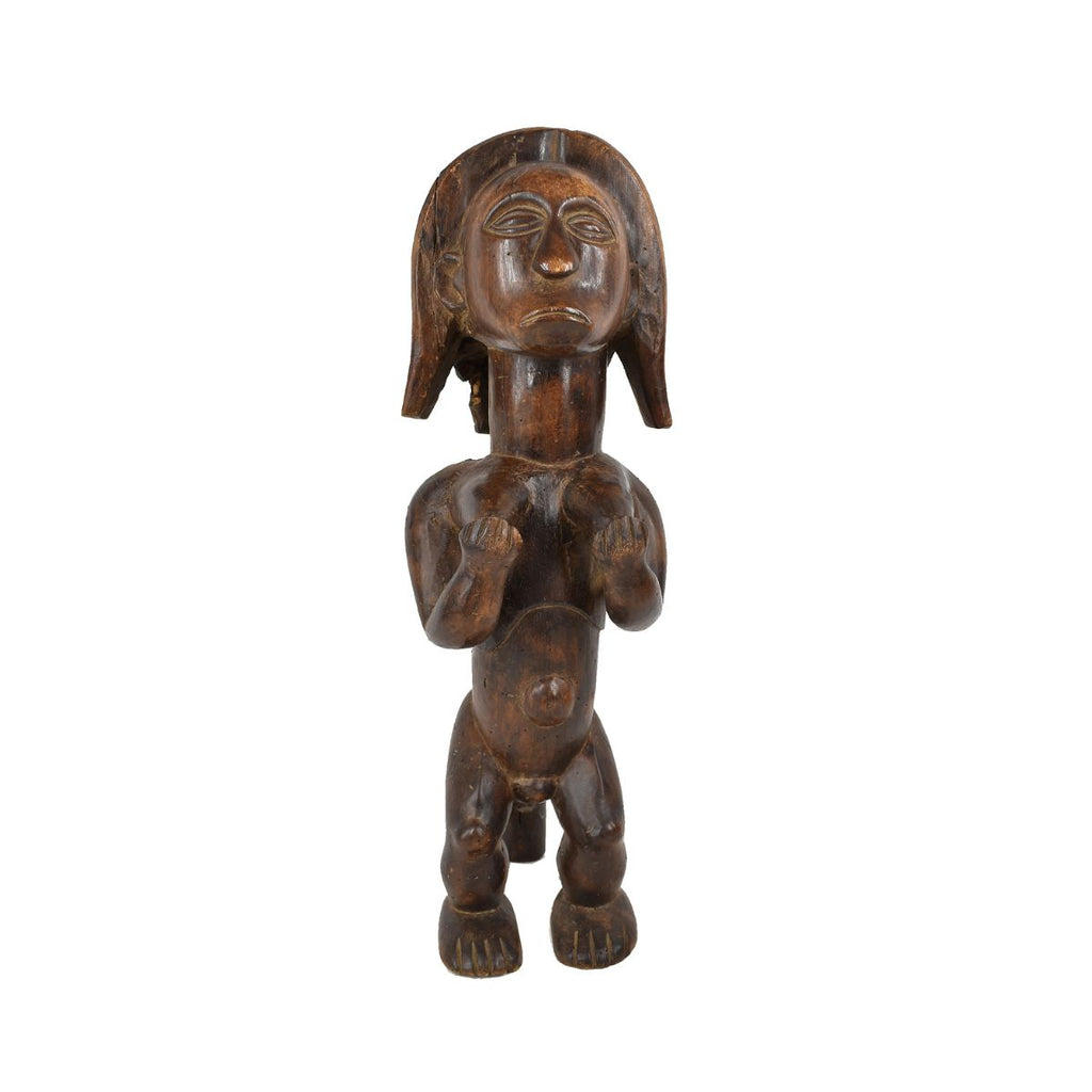 Fang Reliquary Post Guardian Figure Gabon