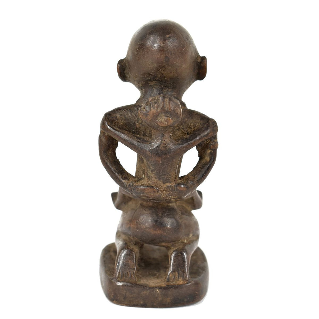 Bakongo Villi Miniature Kneeling Figure with Child Congo