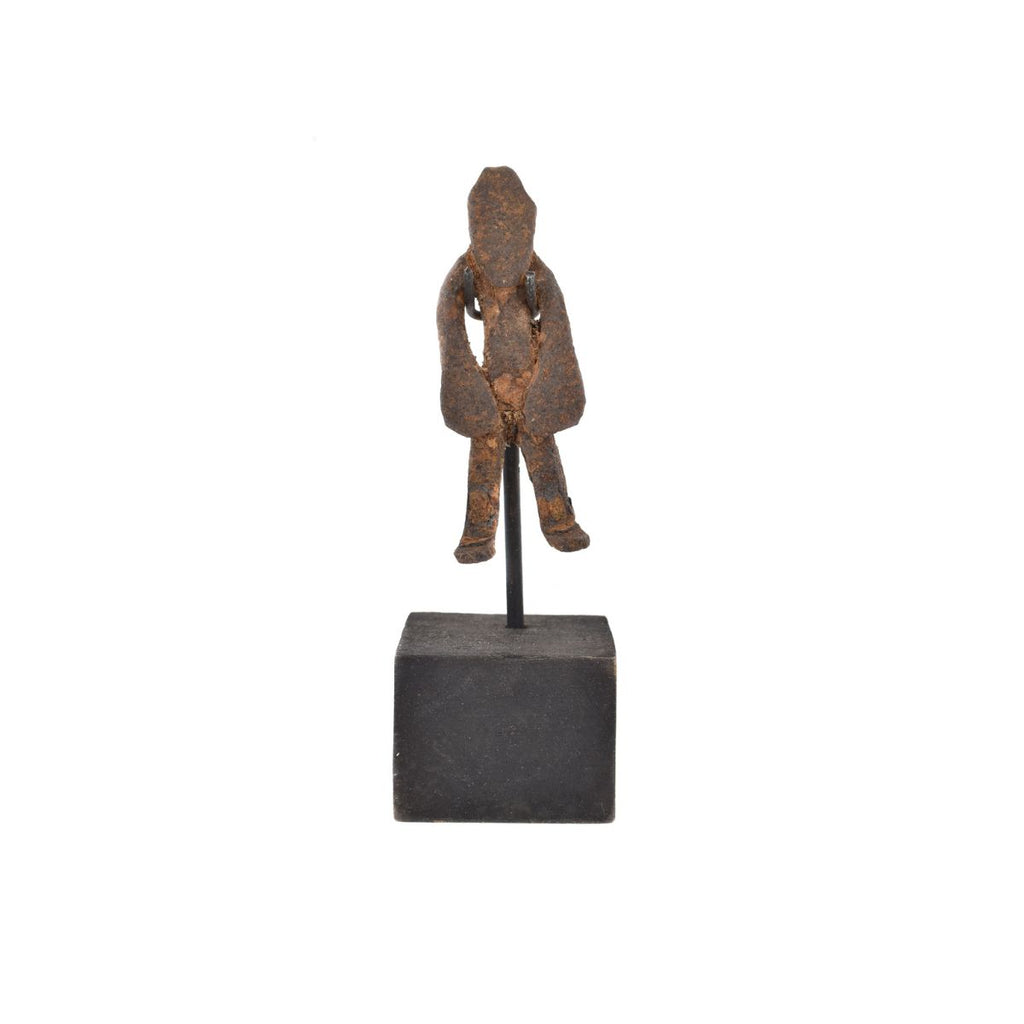 Gan Iron Figure on Custom Stand Burkina Faso