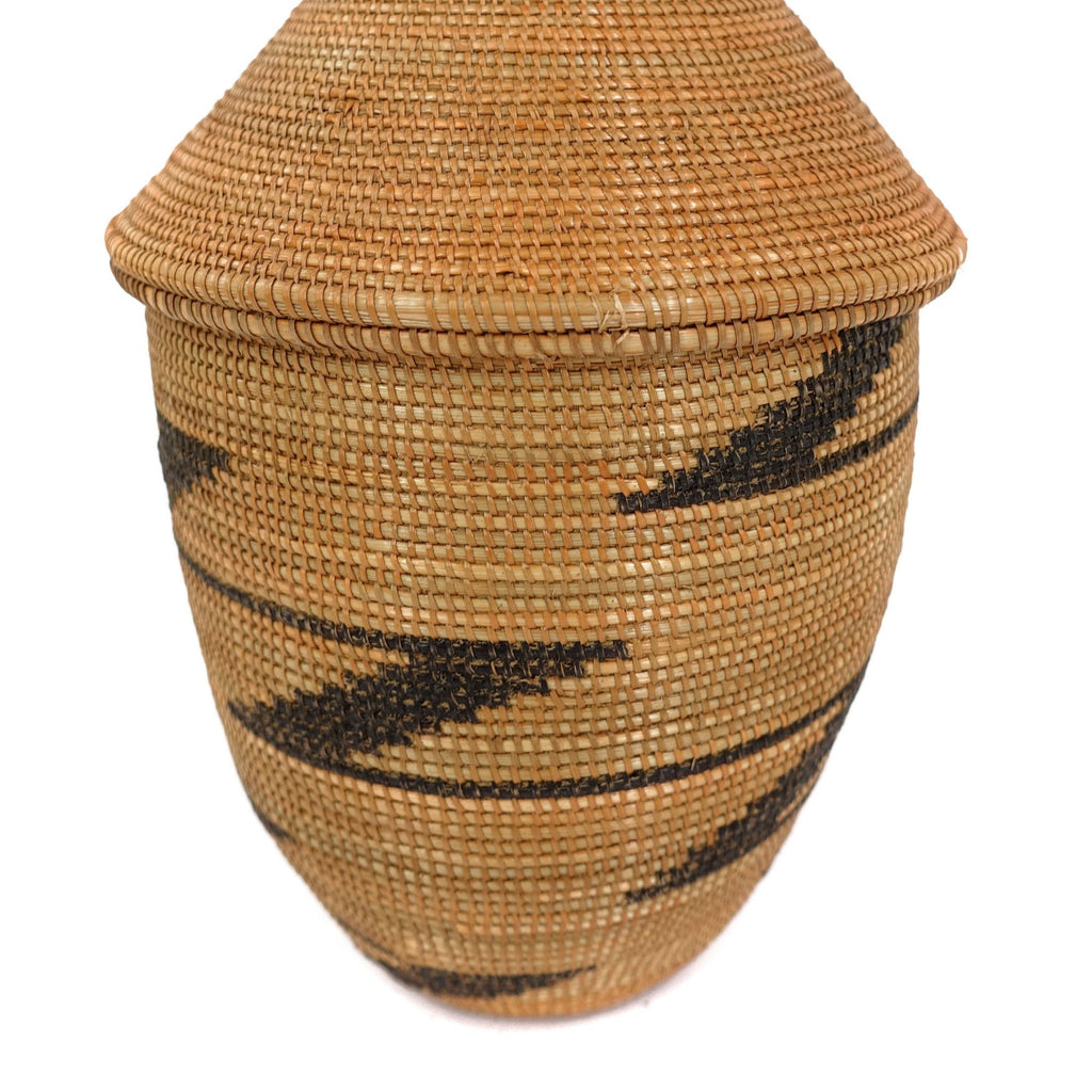 Tutsi Tight Weave Basket with Lid Rwanda