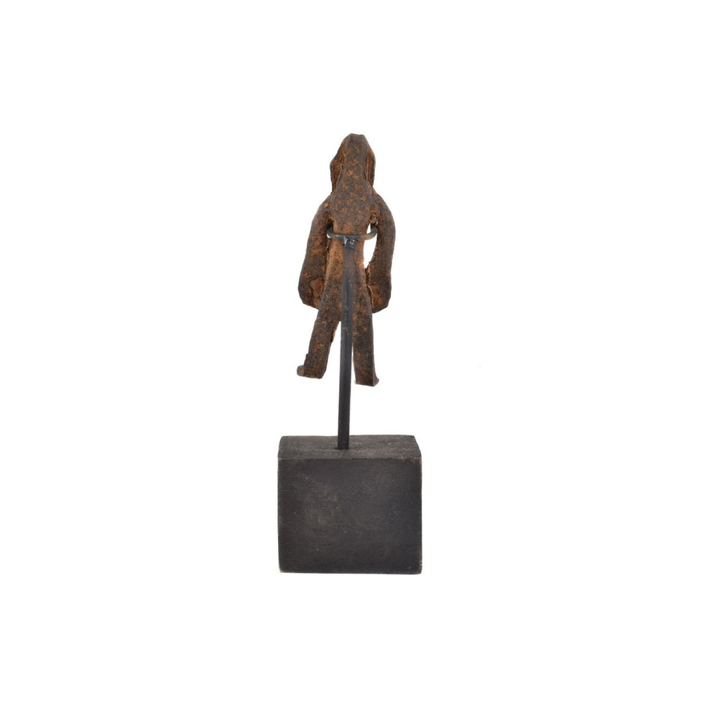 Gan Iron Figure on Custom Stand Burkina Faso