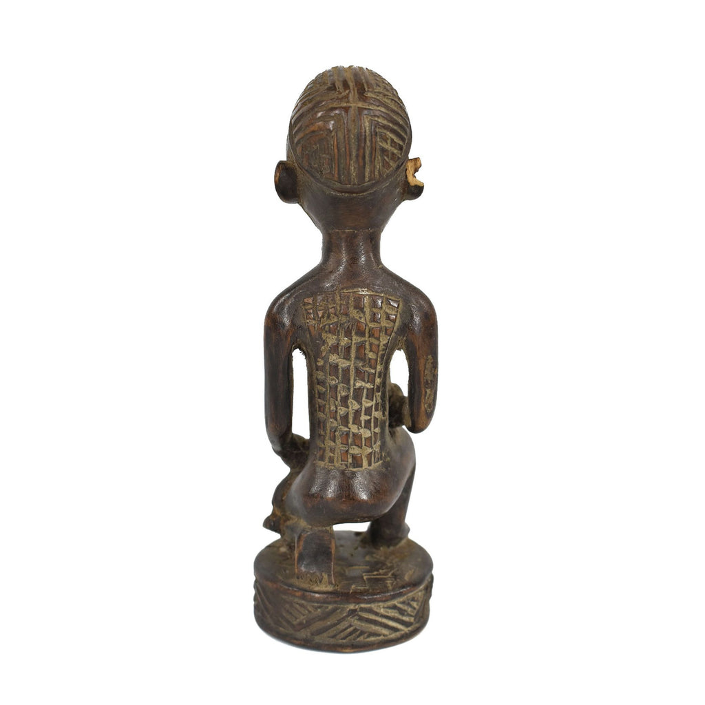 Bakongo Villi Kneeling Miniature Figure 6.5 inch Congo JK Brown Collection