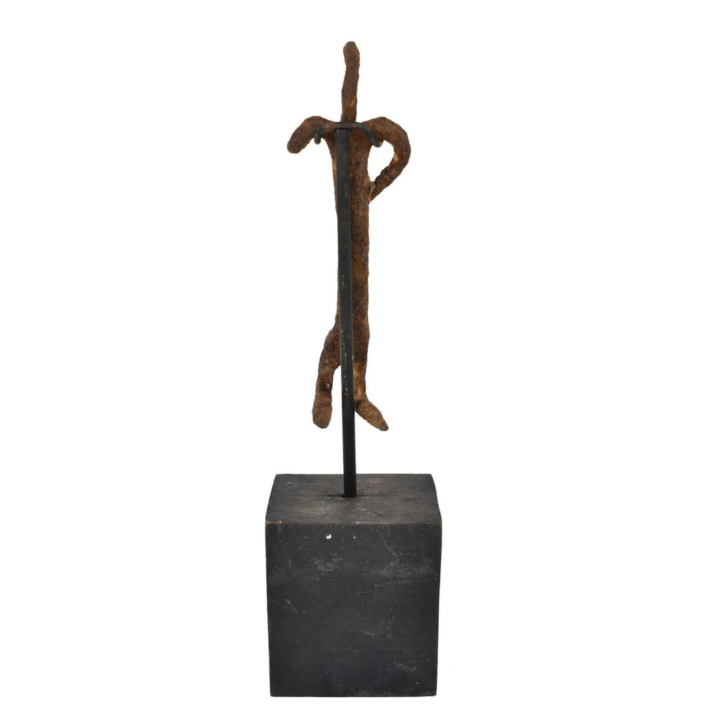 Gan Iron Figure on Custom Stand Burkina Faso