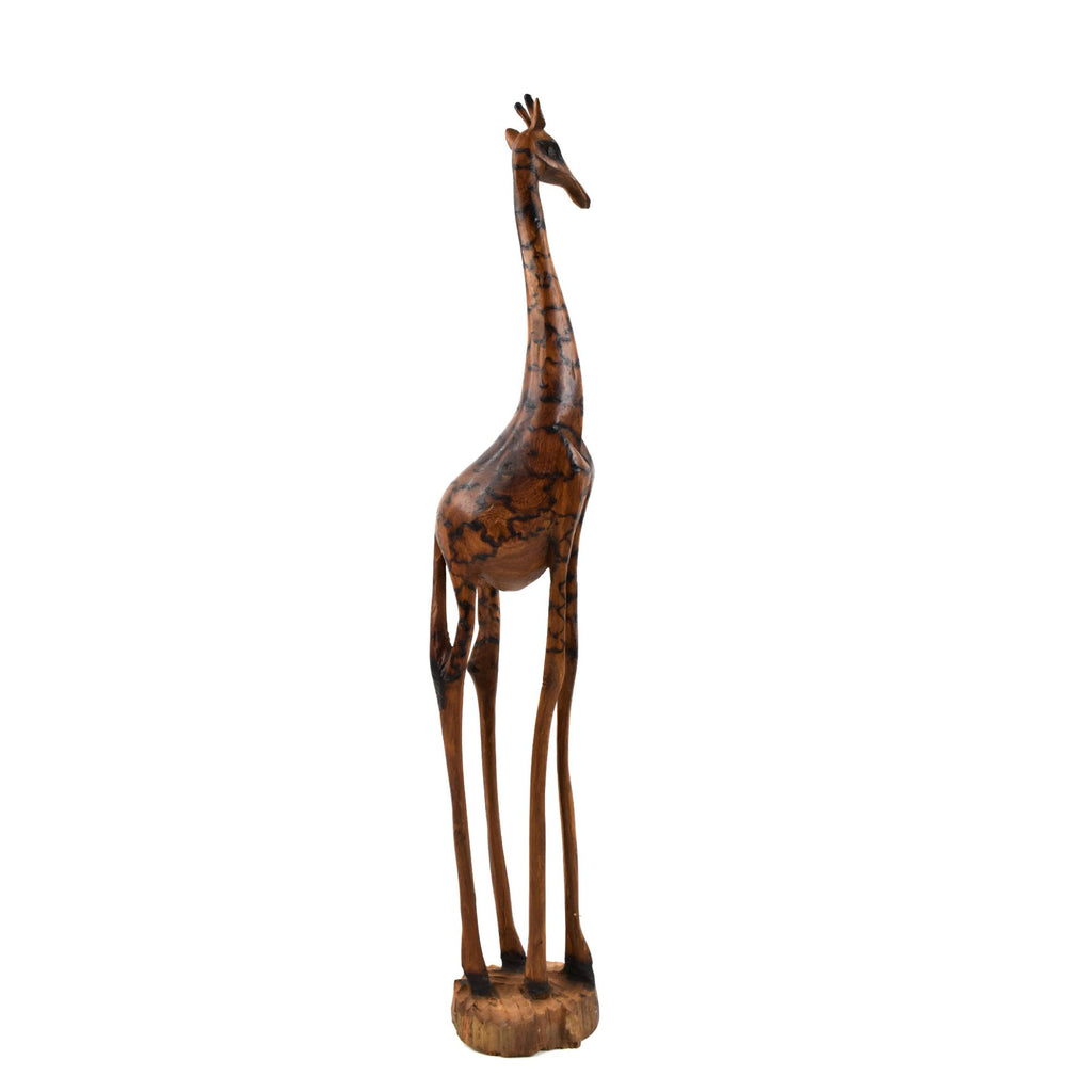 Giraffe Wood Sculpture Zimbabwe 23.5 Inch