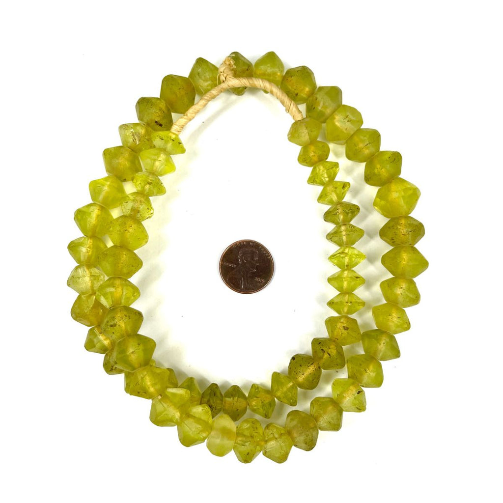 Green Bohemian Vaseline Trade Beads