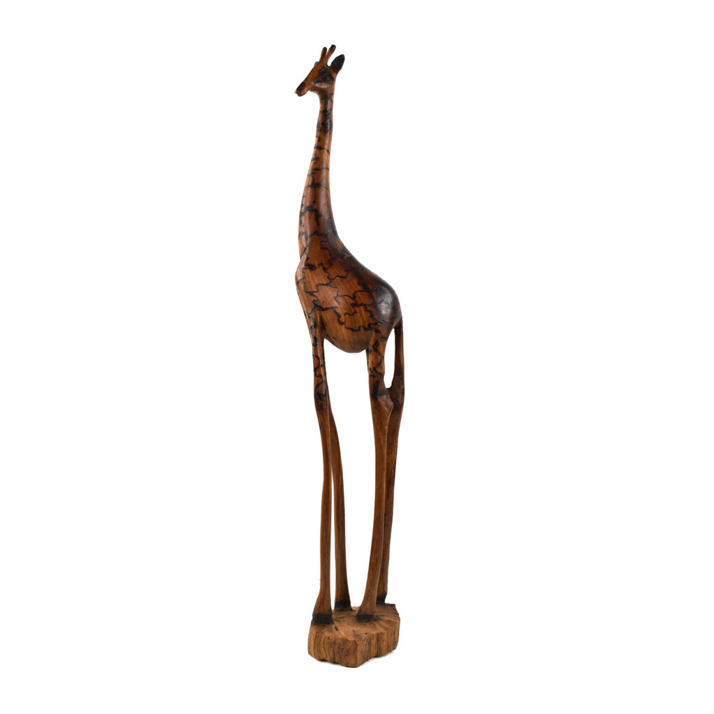 Giraffe Wood Sculpture Zimbabwe 23.5 Inch