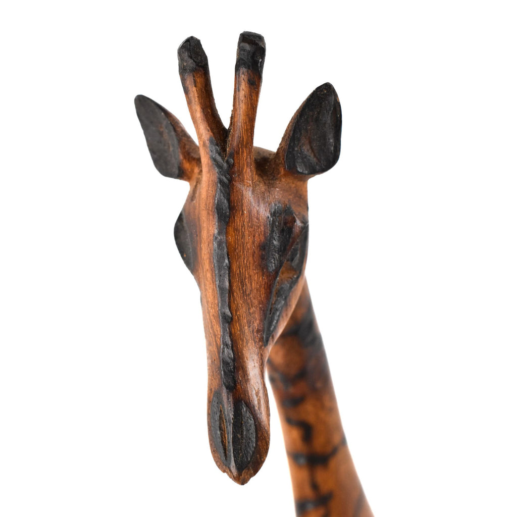 Giraffe Wood Sculpture Zimbabwe 23.5 Inch