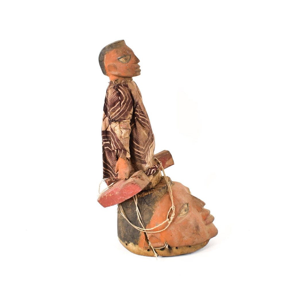 Yoruba Gelede Mask with Figure Nigeria