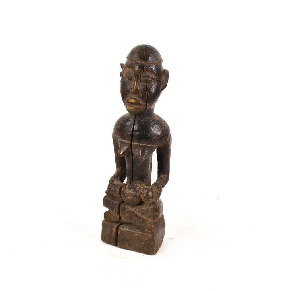 Kuba Wood Figure Miniature 10.5 Inch Congo