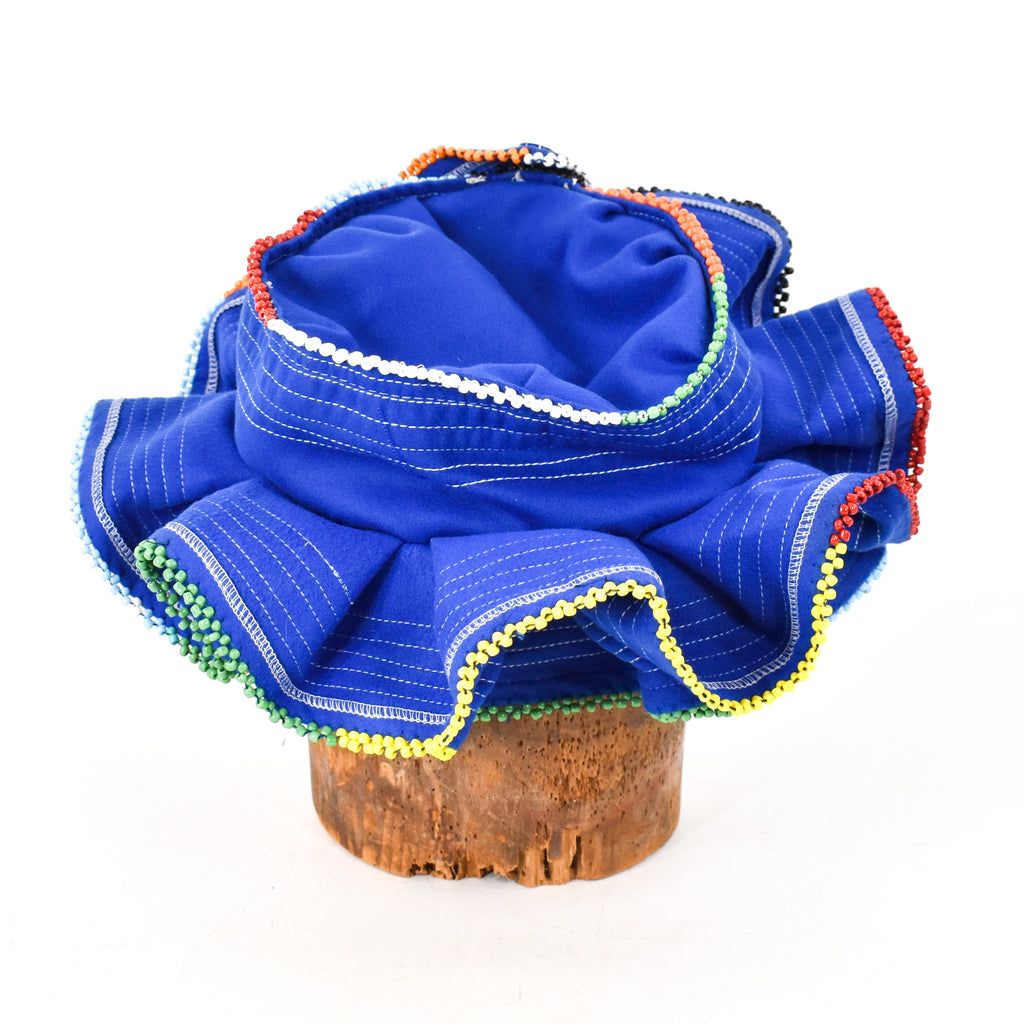 Xhosa Beaded Blue Hat South Africa