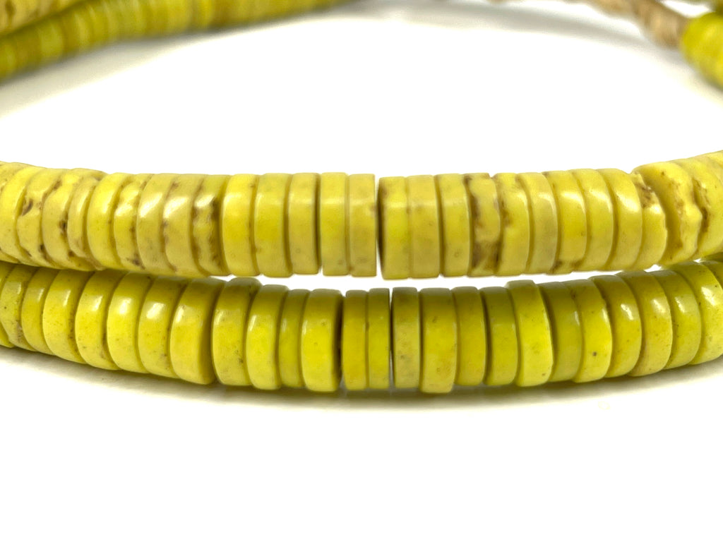 Yellow Button Venetian Trade Beads