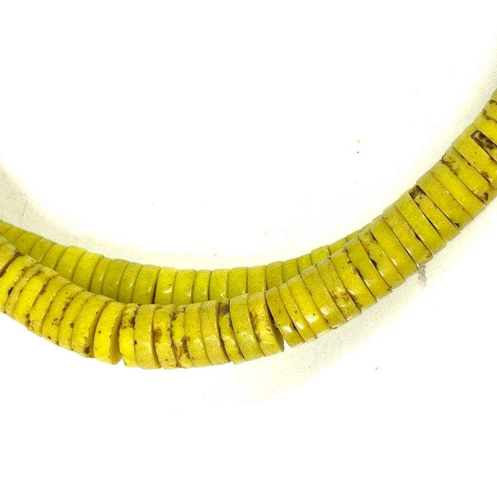 Yellow Button Venetian Trade Beads