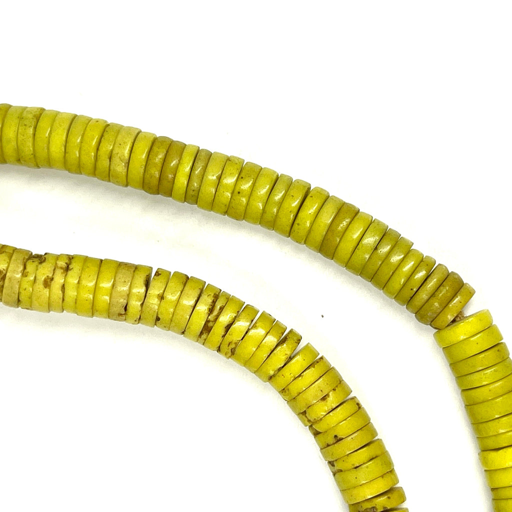 Yellow Button Venetian Trade Beads